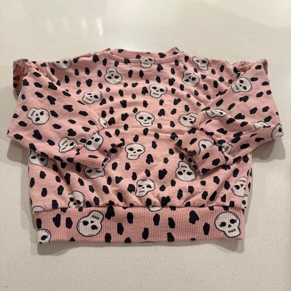 Jessica Simpson Baby Girl 18M Pink Skull Sweater - Picture 4 of 5